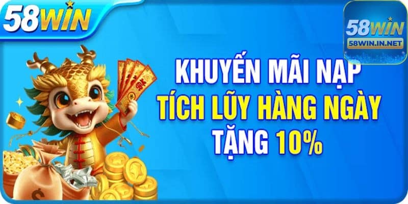 Khuyến mãi 58WIN thưởng ngập tràn cho cược thủ
